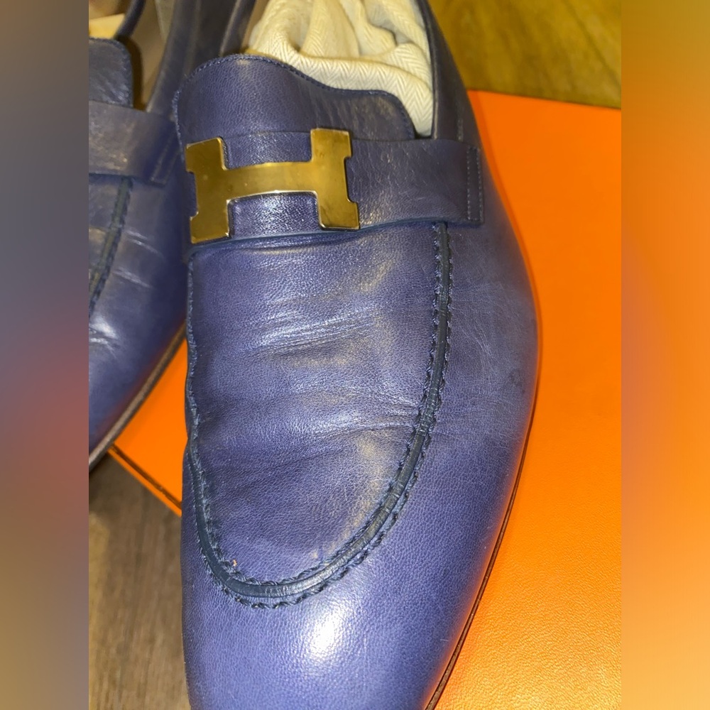 AUTHENTIC hermes loafers slip on dress shoes - Picture 3 of 7